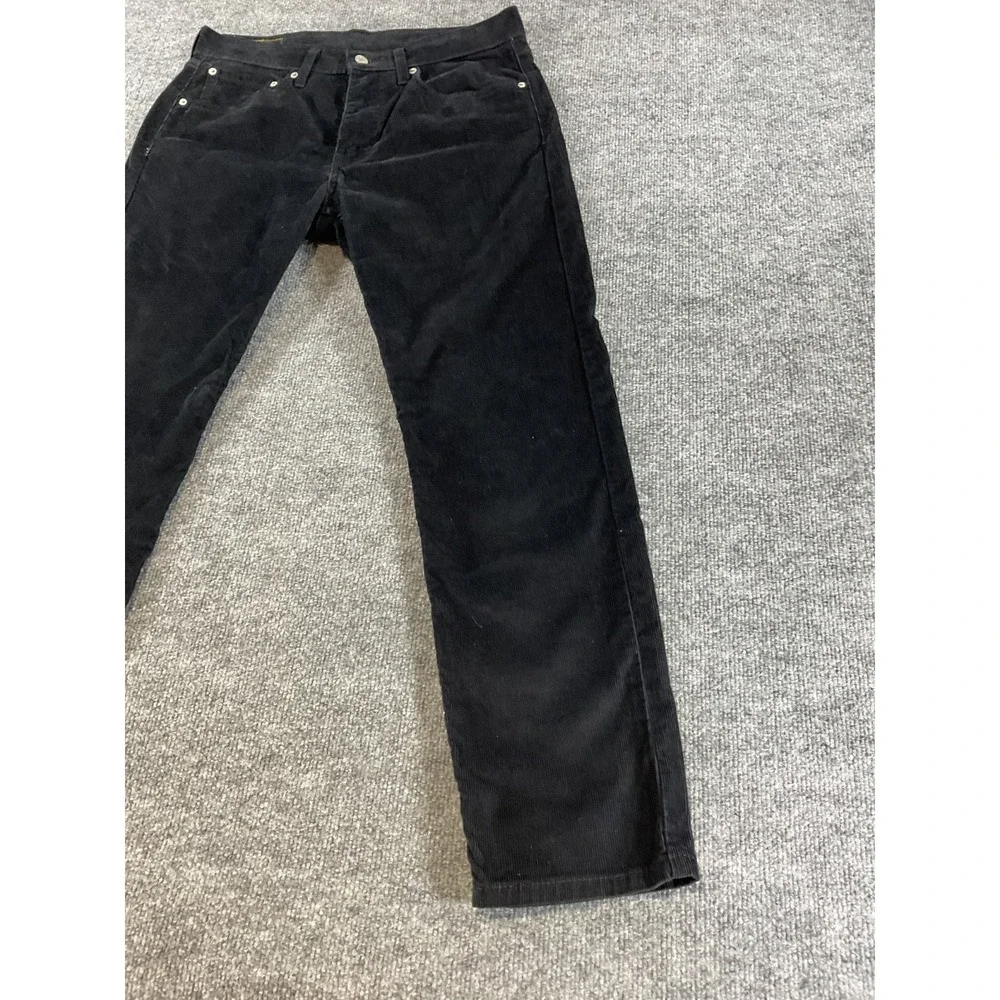 Levis 502 Corduroy Pants Mens 32x30 Black Regular Taper Stretch Casual Modern Fi